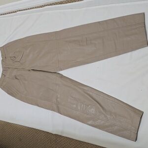 Suzelle 100% Leather Tan Vintage Pants 6